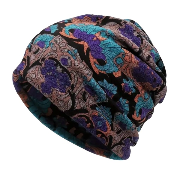 ✂️ SPRING SWEEP SALE Bohemian Colorful Print Versatile Slouchy Beanie or Scarf - Picture 7 of 9